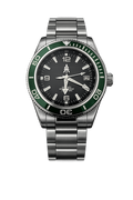 HAVOC Sabre Black Dial Green Bezel